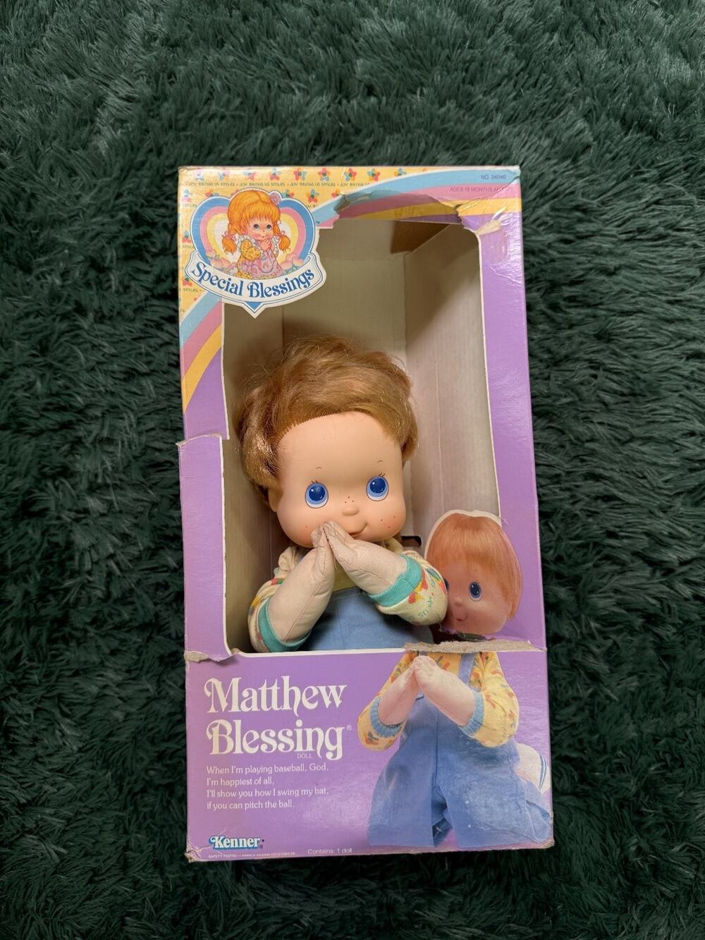 Vintage Kenner Special Blessings Matthew Blessing Doll Boy Original Box 1988